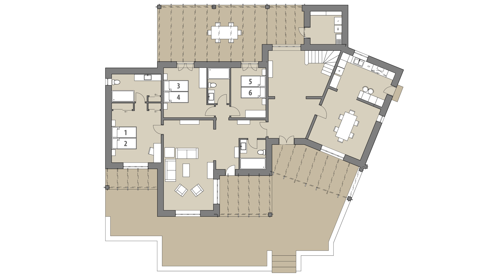 Rural Villa Pepe: Ground floor