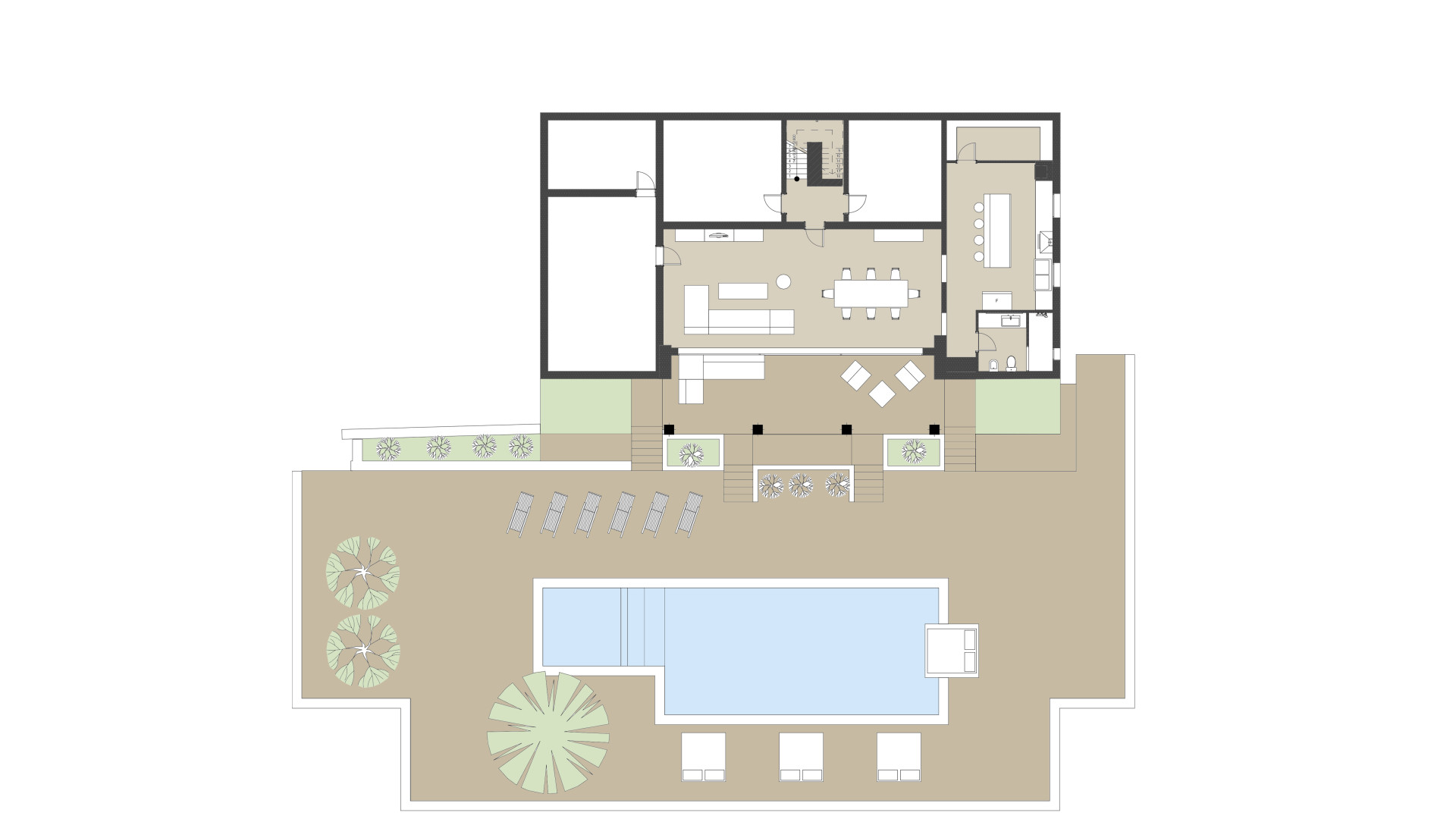 Rural Villa S´Heretat: Upper floor