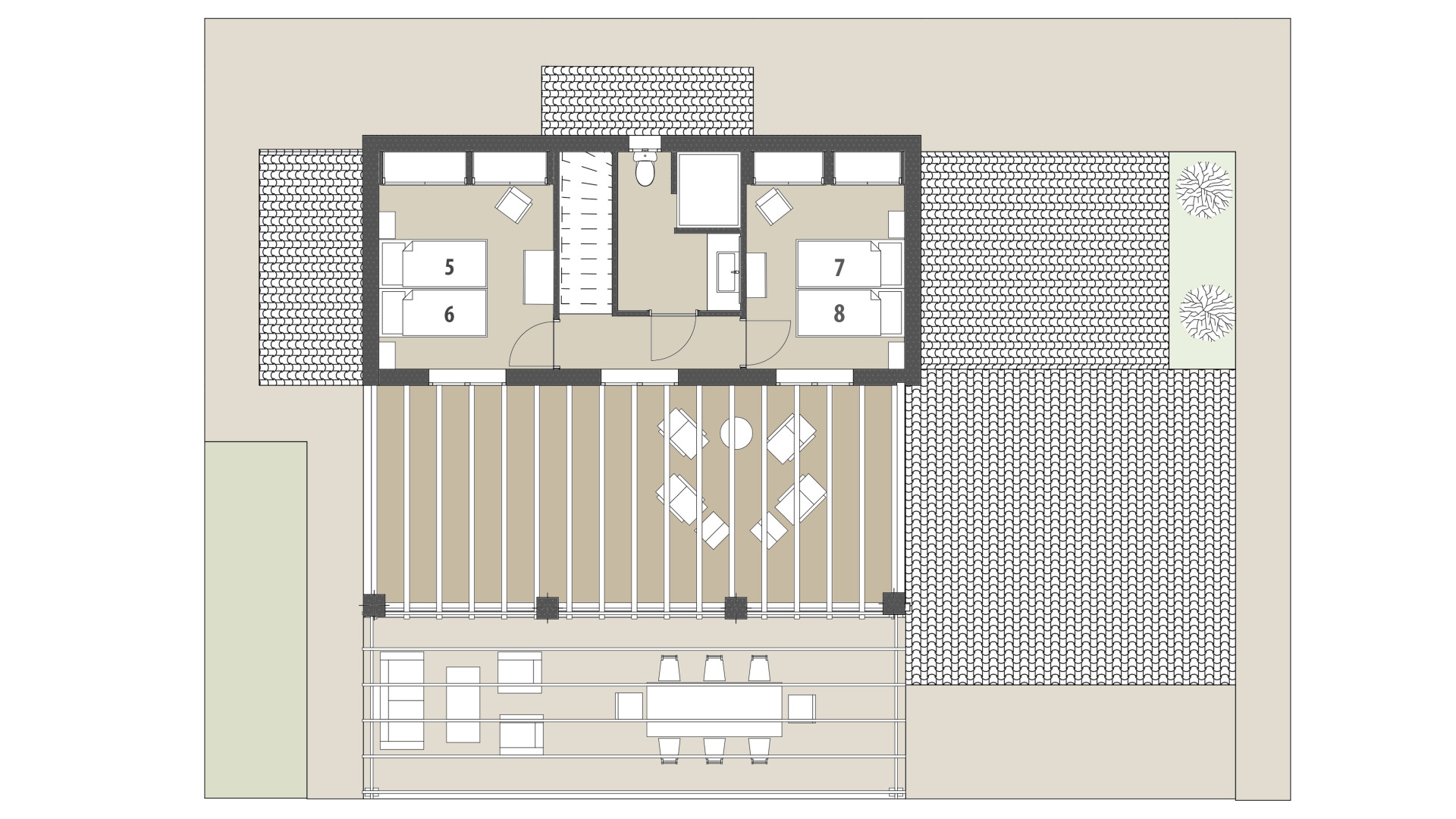Rural Villa Can Bossa: Upper floor