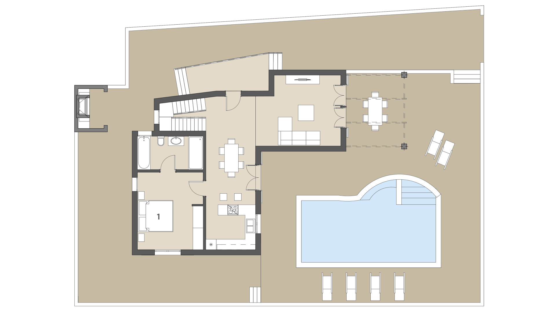 Urban Villa Amarador: Ground floor