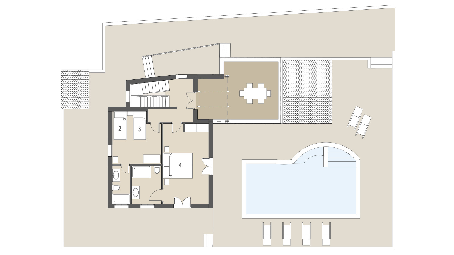 Urban Villa Amarador: Upper floor