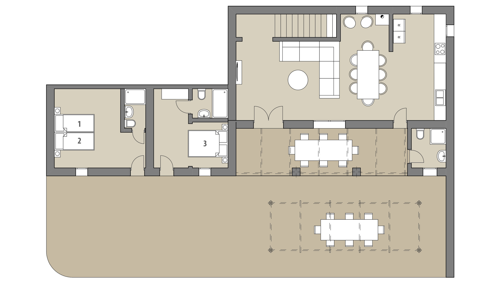 Rural Villa Es Rafal: Ground floor