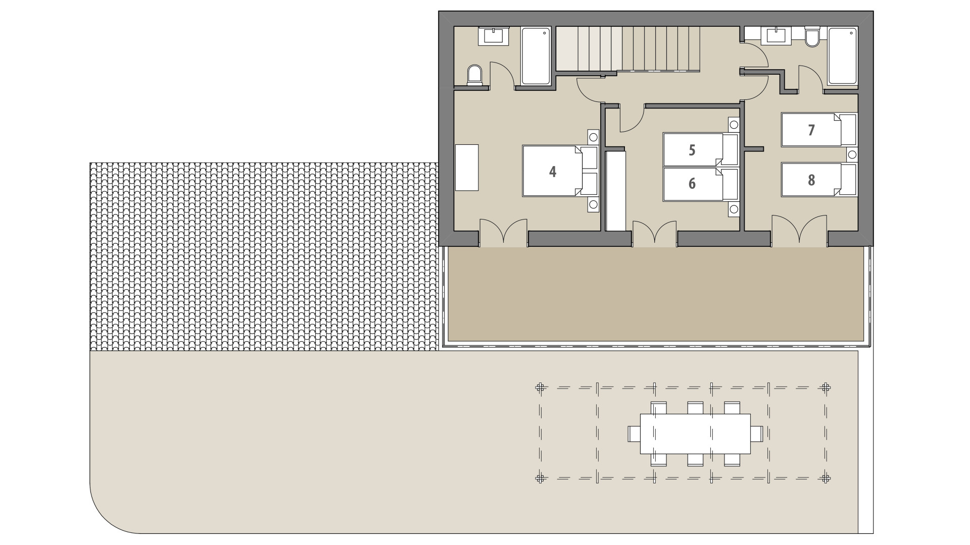 Rural Villa Es Rafal: Upper floor