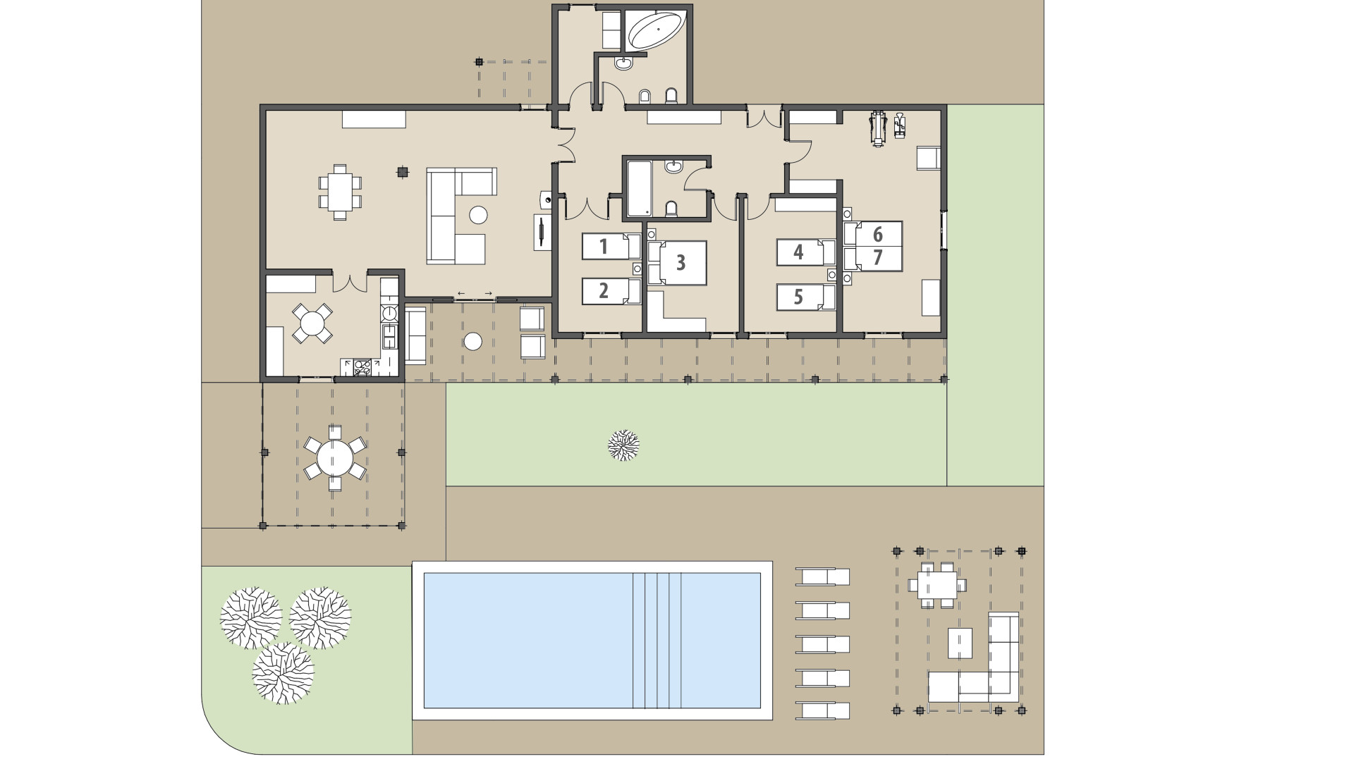 Rural Villa Es Bassons: Ground floor