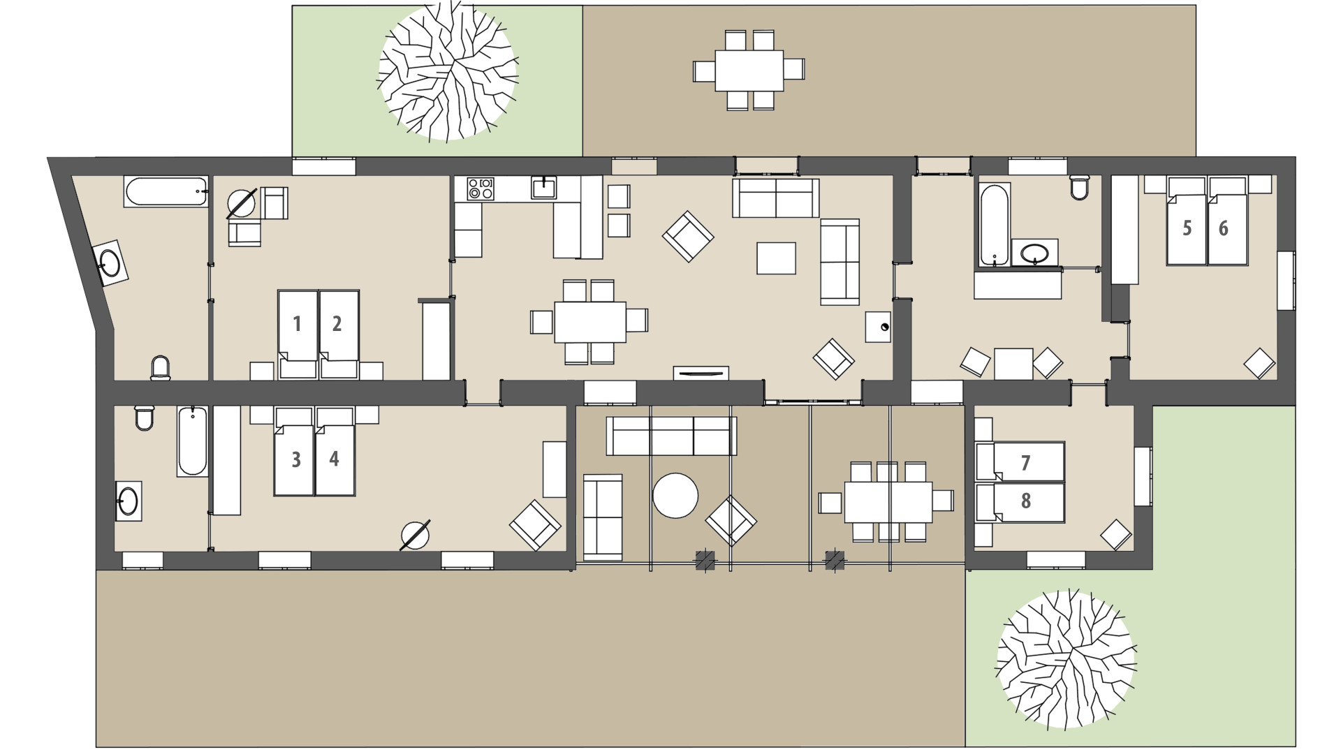 Rural Villa Es Pouet: Ground floor