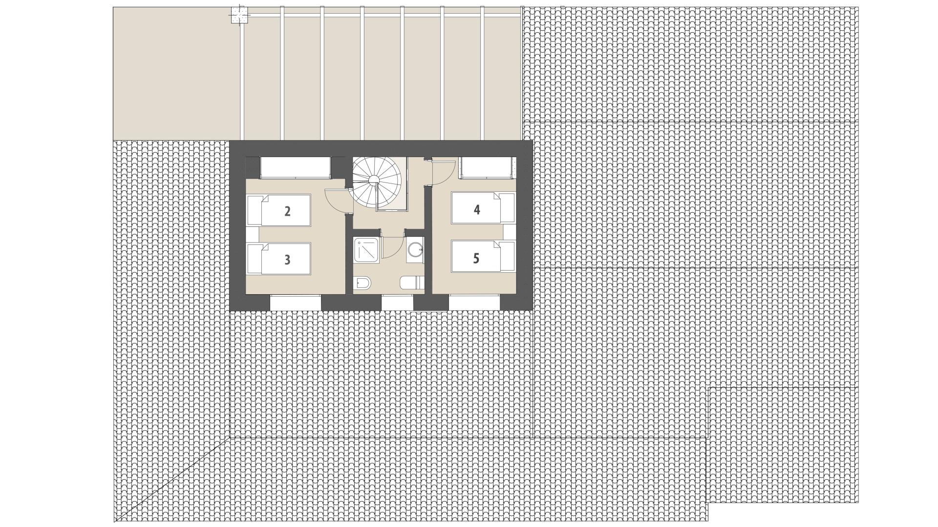 Rural Villa Ses Contesas: Upper floor