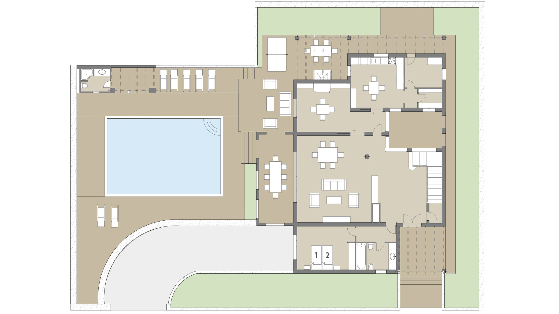 Urban Villa Ca Nostra: Ground floor