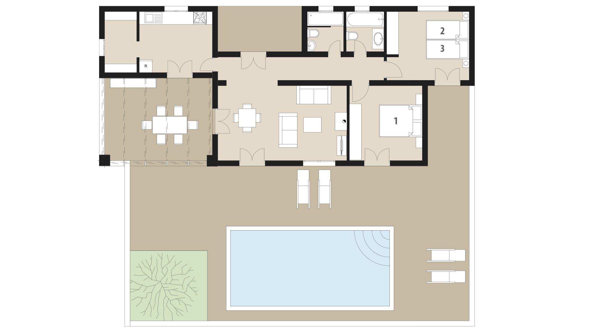 Rural Villa Es Garballó: Ground floor