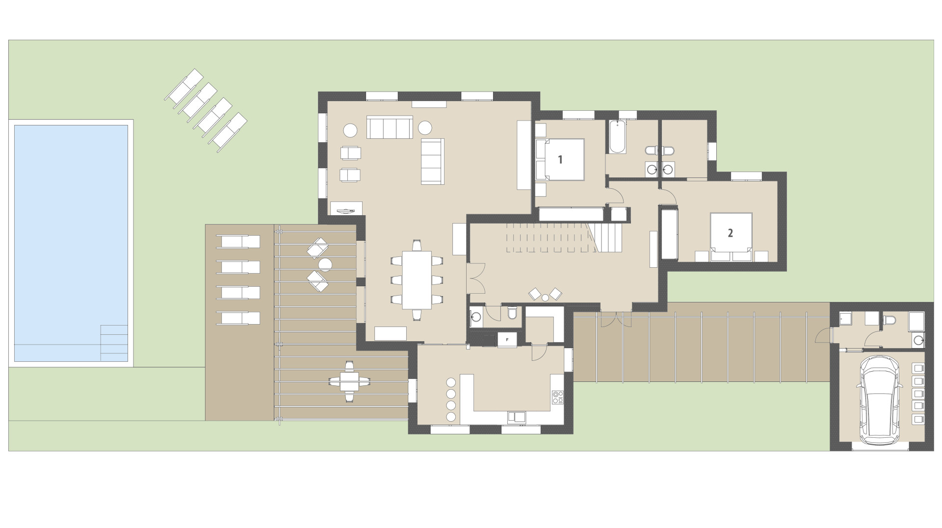 Rural Villa Can Sal: Ground floor