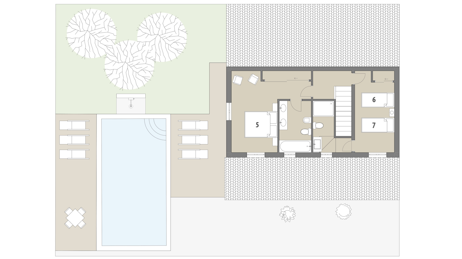 Rural Villa Tenja: Upper floor