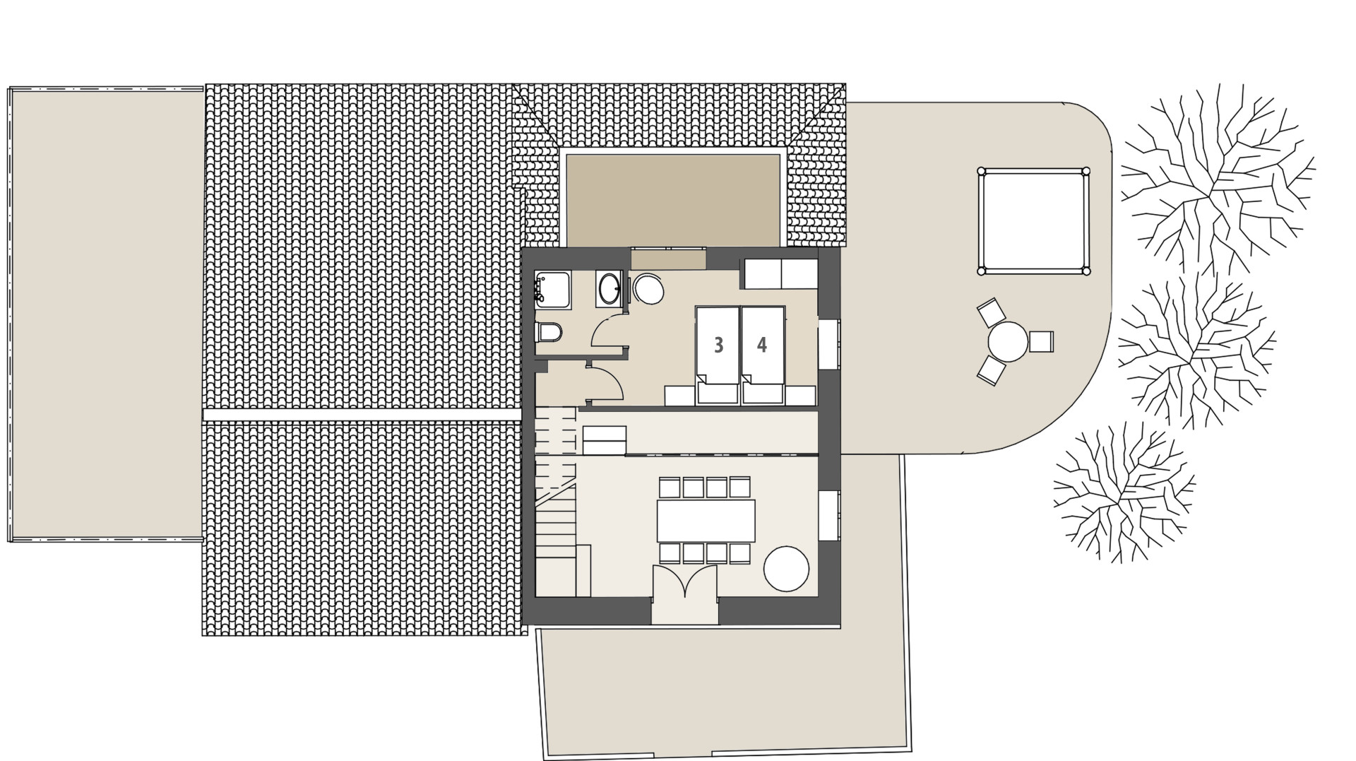 Rural Villa La Caseta: Upper floor