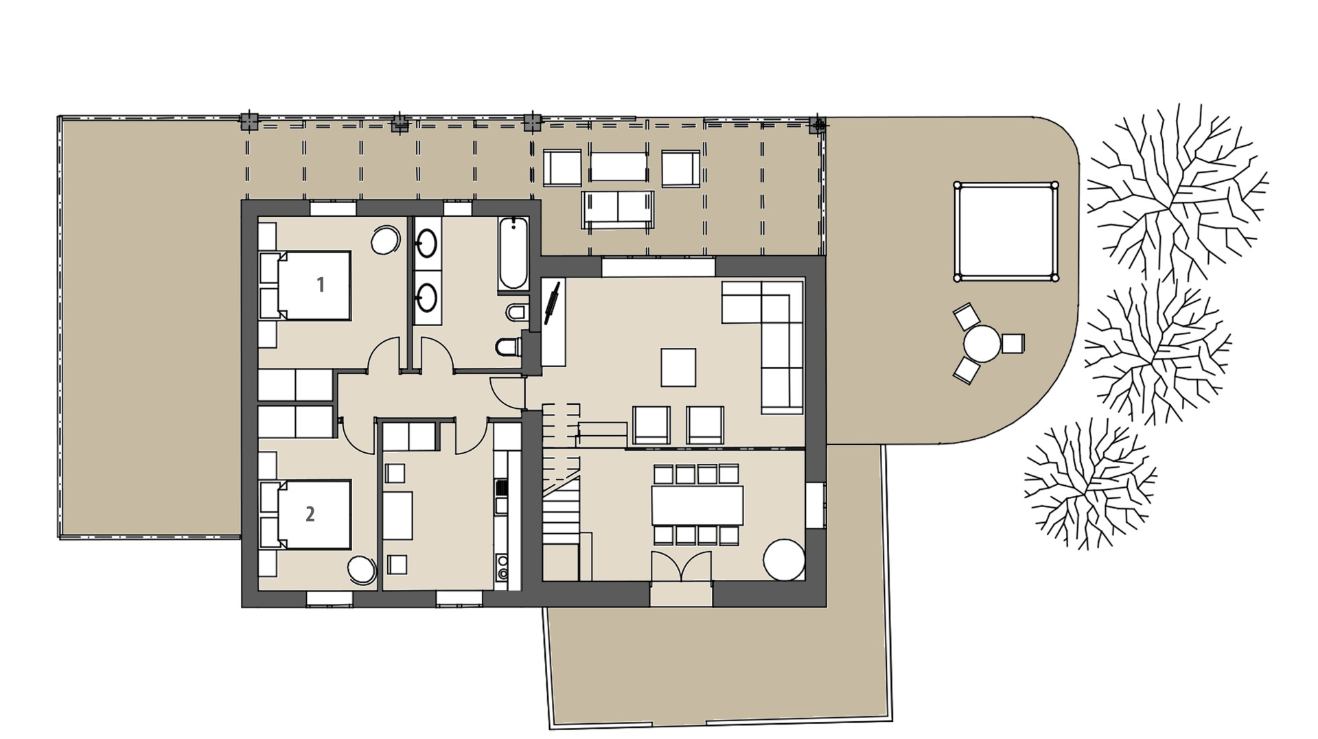 Rural Villa La Caseta: Ground floor